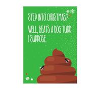 Emotional Rescue Tarjeta de Navidad humorística, imagen de perro, 17,6 x 12,4 cm, multicolor