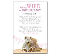 Emotional Rescue Tarjeta del día de la madre con texto en inglés Thank you for all the Help you Give, For My Wife on Mother's Day