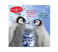 Emotional Rescue Virtual Safari - Tarjeta de Navidad, diseño de pingüinos en el bosque, 16,3 x 16,3 cm, multicolor
