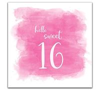 Emotional Rescue ZQWF10088 - Tarjeta de cumpleaños número 16 para mujer, tarjeta de cumpleaños 16 para niñas, tarjeta de cumpleaños número 16, multi, tarjeta de felicitación