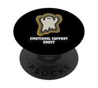Emotional Support Ghost Spooky Fall Design PopSockets PopGrip Adhesivo