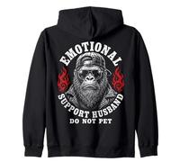 Emotional Support Husband Do Not Pet Funny Gorilla Sudadera con Capucha