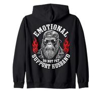 Emotional Support Husband Do Not Pet Funny Gorilla Sudadera con Capucha