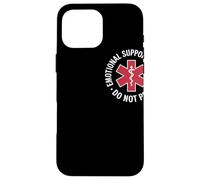 Emotional Support Husband Do Not Pet Humor Relación Carcasa para iPhone 16 Pro MAX
