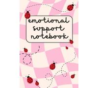 Emotional Support Notebook, Ladybug Pink Checkerboard Journal for Women & Girls, 6x9, 120 Lined Pages: Cute Aesthetic Notebook for School, Office, ... Daily Reflection, Notes, Writing, Gifts