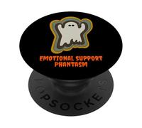Emotional Support Phantasm Spooky Fall Design PopSockets PopGrip Adhesivo
