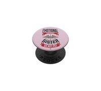 Emotional Support Sister Do Not Pet Funny Adult Humor PopSockets PopGrip Adhesivo