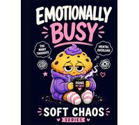 Emotionally Busy: Funny Adult Coloring Book for Women with Stress, Anxiety & Overthinking (Soft Chaos Series): Cute Food Character Pages for Stress Relief, Cozy Chaos & Mental Overload Humor