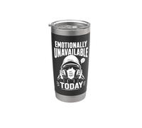 Emotionally Distant Today - Vibes Introvertido Vaso térmico de acero inoxidable de doble pared
