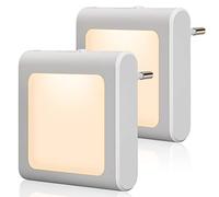 Emotionlite Luz Nocturna Infantil con Sensor Crepuscular, 2 piezas Brillo Infinitamente Ajustable Muy Bueno para sala de niños, Escalera, Dormitorio, Cocina, Luz de orientación
