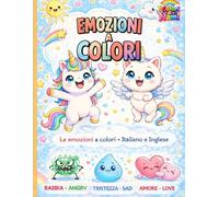 Emozioni a ColorI: Libro da Colorare per Bambini | Italiano e Inglese | Emozioni, Attività e Disegni da Colorare (2-6 anni)
