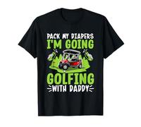 Empaca mis pañales Voy a Jugar al Golf con papá Camiseta
