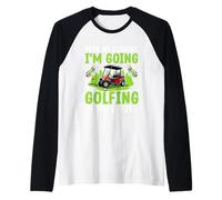 Empaca mis pañales Voy a Jugar al Golf con papá Camiseta Manga Raglan