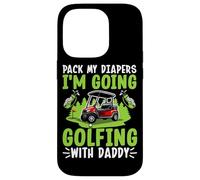 Empaca mis pañales Voy a Jugar al Golf con papá Carcasa para iPhone 14 Pro