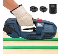 Empacadora flejadora eléctrica portátil de mano para embalaje, máquina flejadora para electrodomésticos, cajas de cartón, textiles, acero, metal, etc. Tensor 400N-3200N(Dual batteries)