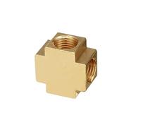 Empalmador de latón for Manguera, Accesorio en Forma de T, 3 vías, Espiga for Manguera, 1/8, 1/4, 3/8, 1/2 ", Conector de púas de Cobre, Adaptador acoplador de Aceite de Aire y Agua, 1 ud.(4 Way 1-8)