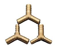 Empalmador de latón for tubería, conector de púas en forma de Y, espiga for manguera de 3 vías, 4, 5, 6, 8, 10, 12, 14 y 19mm, adaptador de acoplador neumático(OD 8mm)