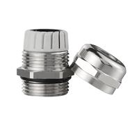 Empalmes Cables Electricos Conector de prensaestopas impermeable IP68 latón niquelado, cable métrico M8, M10, M12, M14, M16, M18-M36, apto for cables 18-25 mm y 4-8(M18x1.5 fit 6-10mm)