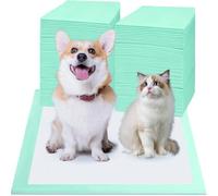 Empapadores de Perros Extra Grandes 90 × 60cm, Desechables Verde Menta Almohadillas de Adiestramiento, Superficie de Secado Rápido, para Cage/Carrier, para Perros/Cachorros/Gatos/Conejos(50 Piezas)