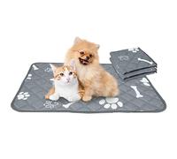 Empapadores para Perros Lavables Almohadillas de Entrenamiento para Mascotas Absorbente Antideslizante Alfombra para Perros y Gatos para el hogar Coche Viaje 45 x 60 cm Gris
