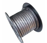 Empaquetadura De Grafito Empaquetadura De Compresión Empaquetadura De Sellado De Bomba De Agua Empaquetadura De Vástago De Válvula Empaquetadura De V(Size:Carrete completo,Color:0.31"（8mm）/ 85ft（26m）)