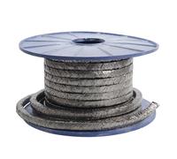 Empaquetadura trenzada de grafito, Empaquetadura de cable trenzado de grafito de 5 metros, varios tamaños, sellado industrial(12x12mm)