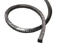 Empaquetadura trenzada de grafito flexible expandido Longitud de empaquetadura de compresión de grafito 3,2 pies (1 m) for prensaestopas de bomba o vástago de válvulas Sello mecánico(8mm*8mm*1000mm)