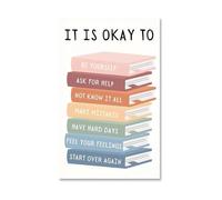 Empathy & Emotional Validation Poster - “It Is Okay To...” Quotes for Mental Wellness, Educational Wall Art for Counselors, Teachers, Workplaces (Unframed,08x12inch(20x30cm))