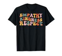 Empathy Kindness Respect Retro Wavy Hippie Camiseta