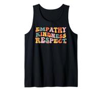 Empathy Kindness Respect Retro Wavy Hippie Camiseta sin Mangas