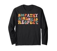 Empathy Kindness Respect Retro Wavy Hippie Manga Larga