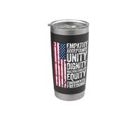 Empatía Aceptación Unidad Dignidad Multiculturalismo Equidad Vaso térmico de acero inoxidable de doble pared