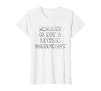 Empatía Conspiración Liberal Igualdad Humor Anti-Republicano Camiseta gráfica económica, Mujer, Blanco, S