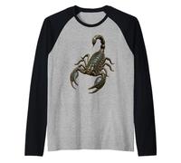 Emperador Escorpión Exótico Mascota Insecto Realista Primer Plano Arte Camiseta Manga Raglan