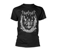 EMPEROR - NIGHTSIDE OLD SCHOOL BLACK T-Shirt, Front & Back Print Small