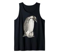 Emperor Penguins and Chick Vintage Art Camiseta sin Mangas