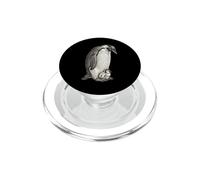 Emperor Penguins and Chick Vintage Art PopSockets PopGrip para MagSafe