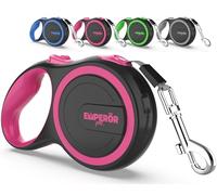 Emperor Pets 26 ft Retractable Dog Leash - Heavy Duty Retractable Pet Leash with Anti-Slip Grip - Reflective Dog Leash Tape for Medium to Large Dogs up to 100 lbs -PK26