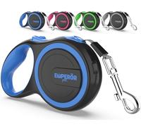 Emperor Pets Correa retráctil para Perro de 8 m, hasta 50 kg, Resistente y retráctil con Mango Antideslizante, Freno, Pausa y Bloqueo con una Sola Mano, Correa Extensible para Perros Grandes, BL26