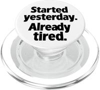 empezó Ayer ya Cansado, Humor Gimnasio Divertido Frase Gimnasio PopSockets PopGrip para MagSafe