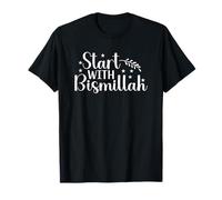 Empieza con Bismillah Ramadan Kareem Hombres Mujeres Niños Diseño Camiseta