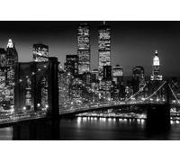 Empire 105530 Nueva York - Póster de Manhattan y del Puente de Brooklyn en Blanco y Negro (91,5 x 61 cm)