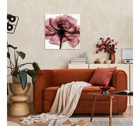 Empire Art Direct Listo para colgar, sala de estar, dormitorio y oficina, vidrio templado, rosa, blanco, 0,5 cm x 60,9 cm