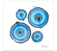 Empire Art Direct Mineral Rings II - Arte abstracto para pared en panel de vidrio templado flotante sin marco, listo para colgar, sala de estar, dormitorio y oficina, 24 x 24 x 0.2 pulgadas