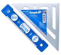 Empire em81.9 True Azul 22,86 cm Torpedo nivel de aluminio magnético resistente y 2990 Magnum Fat Boy 7 pulgadas de cuadrado de aluminio Combo Kit