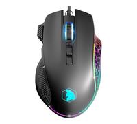Empire Gaming - 2025 - W905 - Ratón Gamer con cable - 12800 DPI 1000 Hz - Retroiluminación RGB - Ergonómico - PS4, PS5, Xbox One/Series, PC y Mac - Software incluido - 8 botones programables (negro)