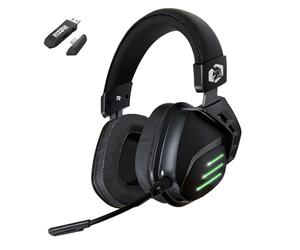 EMPIRE GAMING EH20 Auriculares inalámbricos WiFi de 2,4 GHz con micrófono Desmontable - PC,Consola de Videojuegos última generación, Mac/Switch - Sonido estéreo Envolvente 7.1