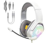 Empire Gaming - H-3 - Auriculares para juegos de azar RGB para PS5, PS4, Xbox One/Series, Switch, PC, Mac, Smartphones, tabletas - Control remoto - Sonido estéreo de alta definición - Micrófono
