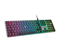 Empire Gaming K243 - Schlanke Aluminio Mechanische Gaming-Tastatur Kabelgebunden, DE (QWERTZ) 111 Tasten USB-C Abnehmbar, MX Red Switches, RGB 24 Effekte, NKRO, Kompatibel mit PC & Konsolen