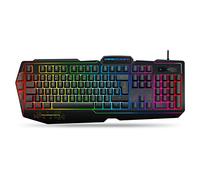 EMPIRE GAMING - K900 Gaming Keyboard QWERTY- 105 Semi-Mechanical Keys -9-Mode LED RGB backlighting, Including 1 Customisable Mode - 19 Anti-ghosting Keys Gamer Keyboard